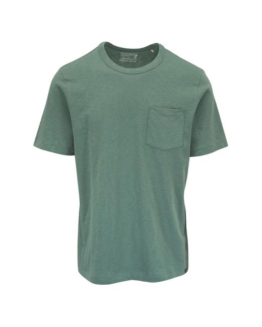 Faherty Brand Green Chest-Pocket T-Shirt for men