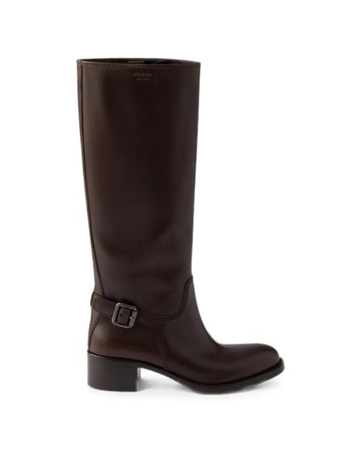 Prada Black Leather Boots