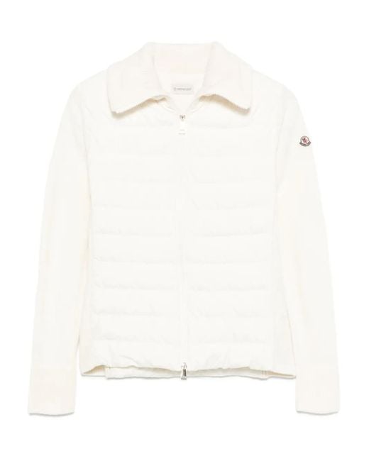 Moncler キルティング ニットジャケット Natural