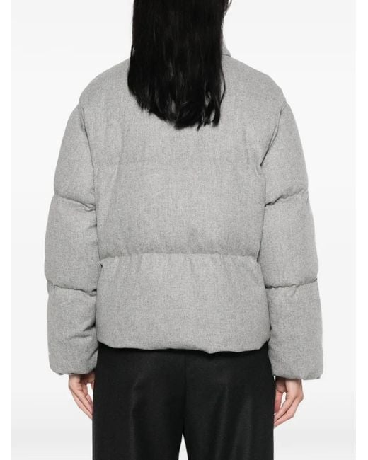 Panicale Gray Padded High-Neck Jacket