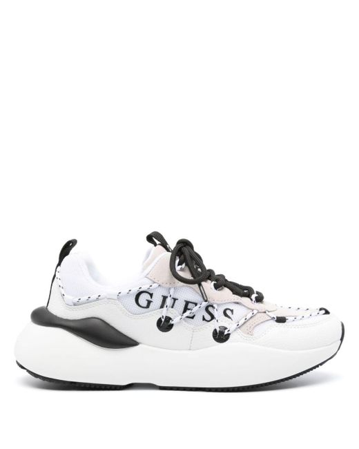 Guess USA Kimbir Panelled Low-top Sneakers in White | Lyst