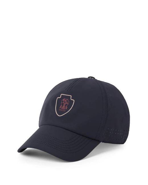 Brunello Cucinelli Blue Logo Baseball Cap for men
