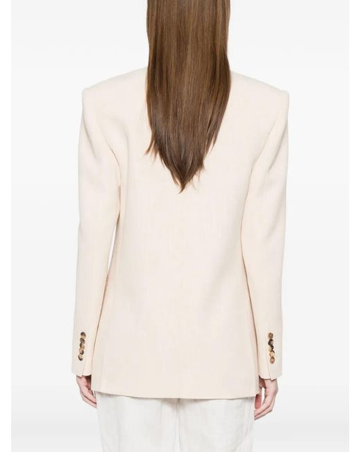 Wardrobe NYC Natural Double-Breasted Blazer