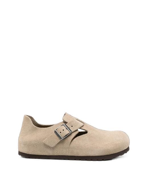 Birkenstock White London Buckle-Fastening Clogs