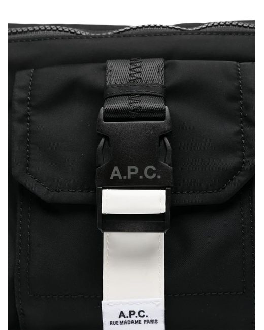 A.P.C. Black Treck Shoulder Bag for men