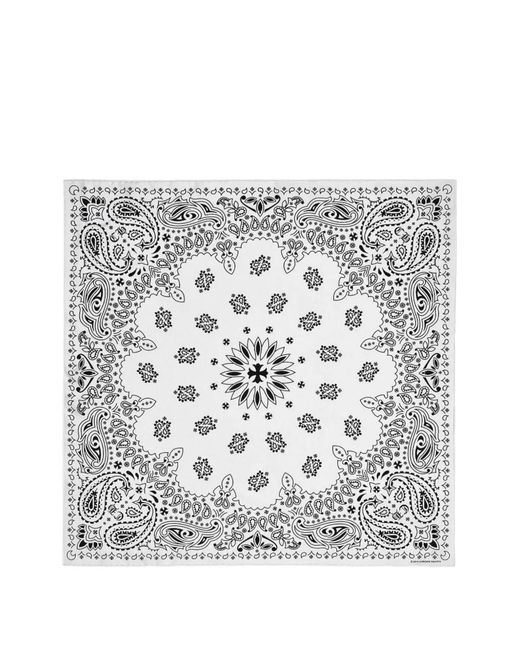 Chrome Hearts Black Bandana-Print Silk Scarf
