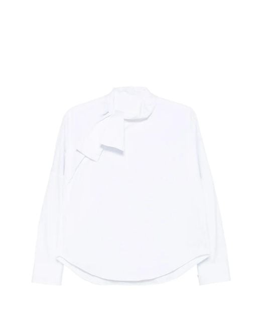 Xacus Blouse Met Strik in het White
