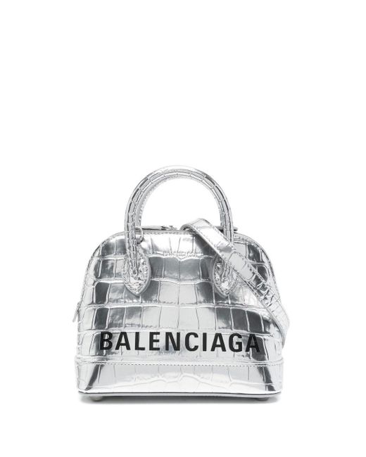 Balenciaga Gray Ville Top Handle Bag Xxs