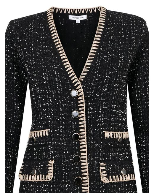 Veronica Beard Black Ceriani Tweed Jacket