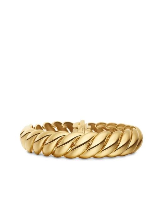 David Yurman Metallic 18Kt Sculpted Cable Bracelet (14Mm)