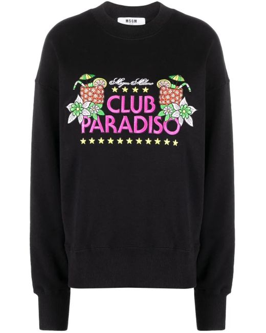 Sweat À Imprimé Graphique MSGM en coloris Black