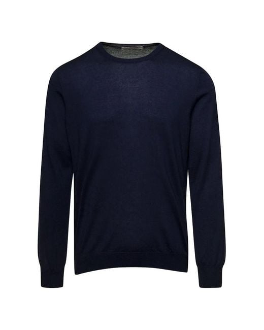 Fileria Blue Crew Neck Sweater for men