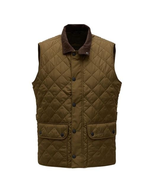 Barbour Green Quilted Corduroy Collar Jacket for men