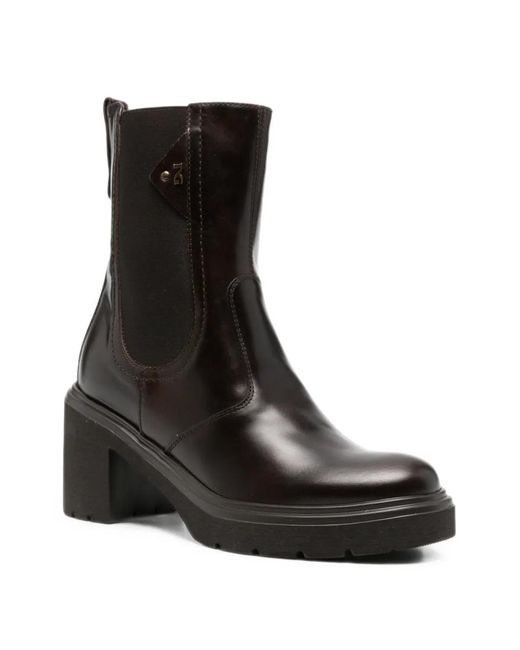 Nero Giardini Black Elasticated Side-Panel Ankle Boots