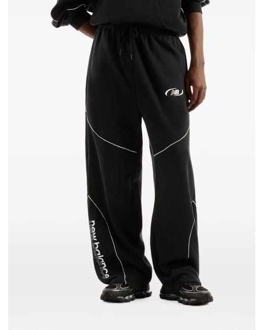 New Balance Black Trackside Piping Track Pants for men