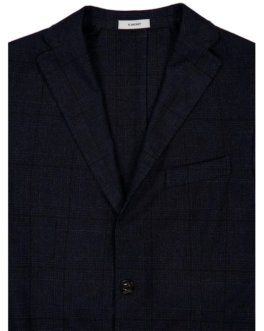 Boglioli Blue Checked Blazer for men