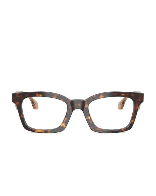 Giorgio Armani Brown Tortoiseshell Square Glasses