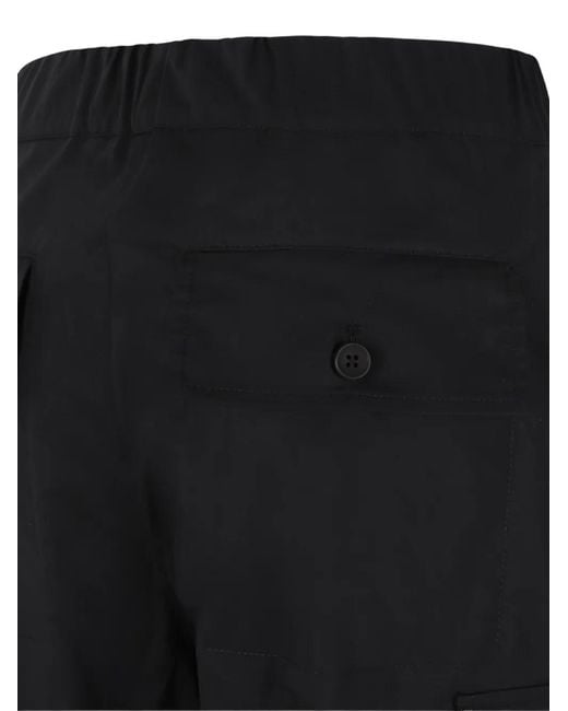 Douuod Black Multi-Pocket Cargo Pants