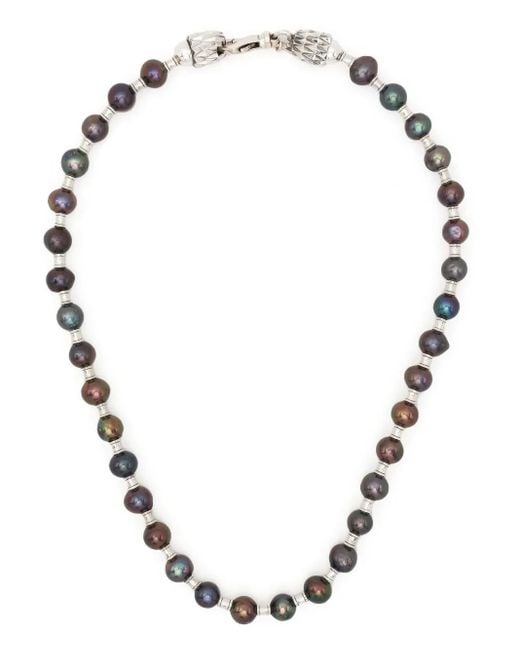 Emanuele Bicocchi Metallic Freshwater Pearl Necklace