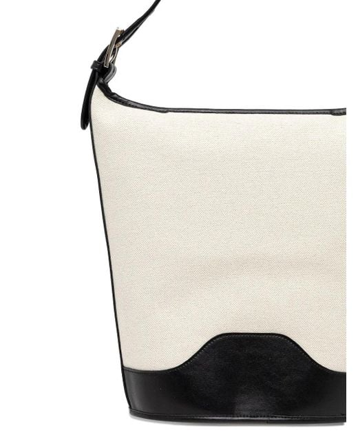 IRO White Leather-Trimmed Tote Bag