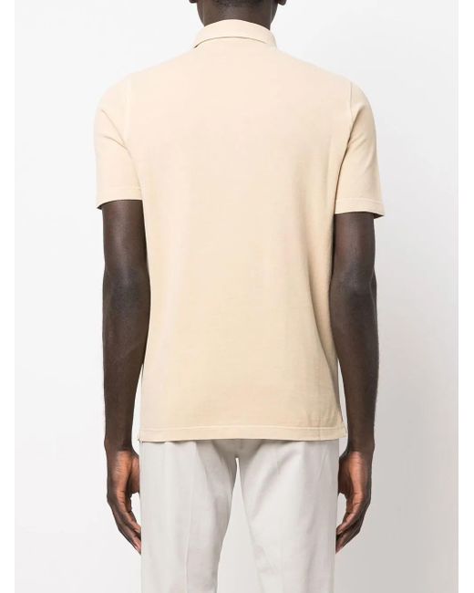Dell'Oglio Natural Short-Sleeved Polo Shirt for men