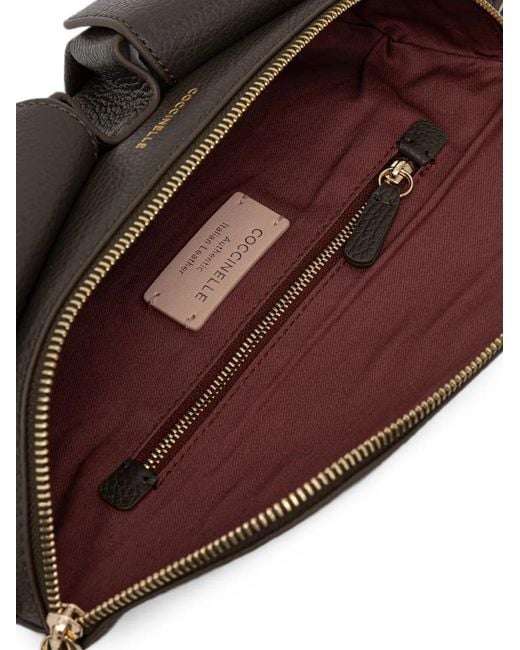 Coccinelle Black Small Mavery Pocket Grained-Leather Cross Body