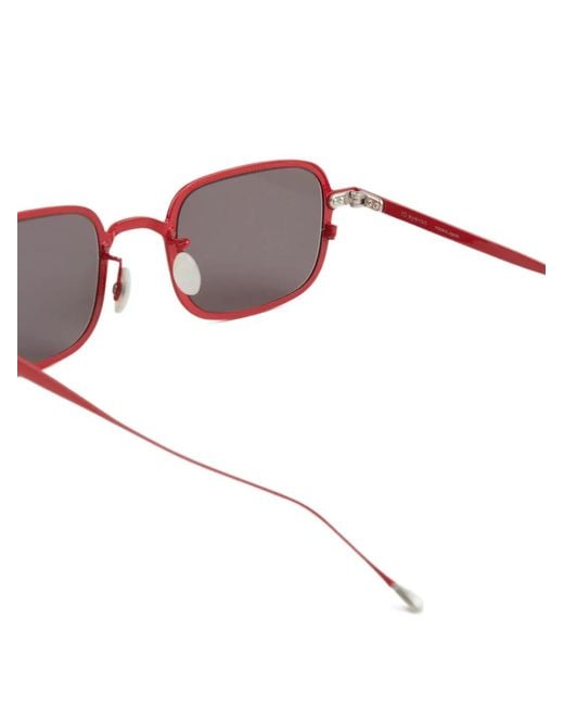 Eyevan 7285 Red Rectangle-Frame Sunglasses for men