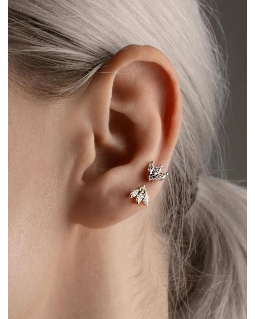 Lark & Berry White 14Kt Veto Blossom Diamond Stud Earring