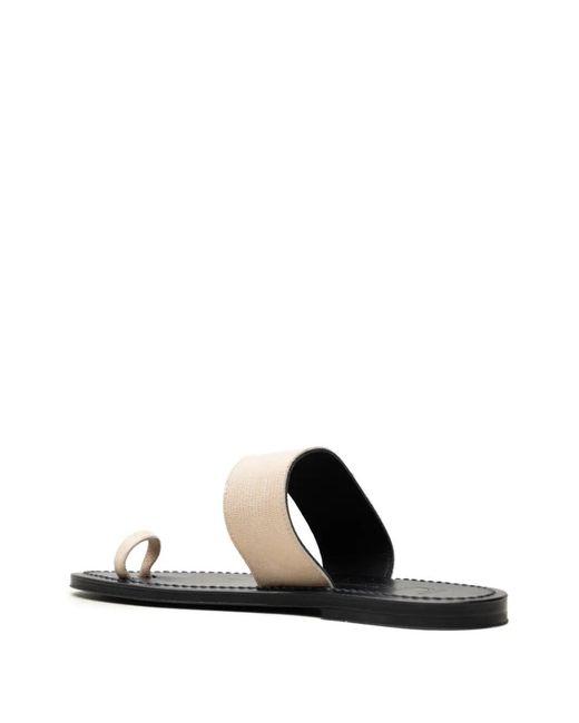 K. Jacques White Nagoya Toe-Strap Sandals
