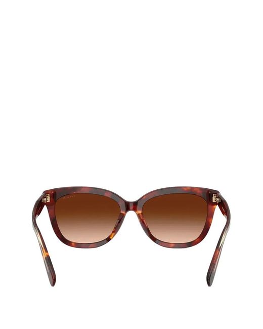 COACH Brown Tortoiseshell-Effect Cat-Eye Sunglasses