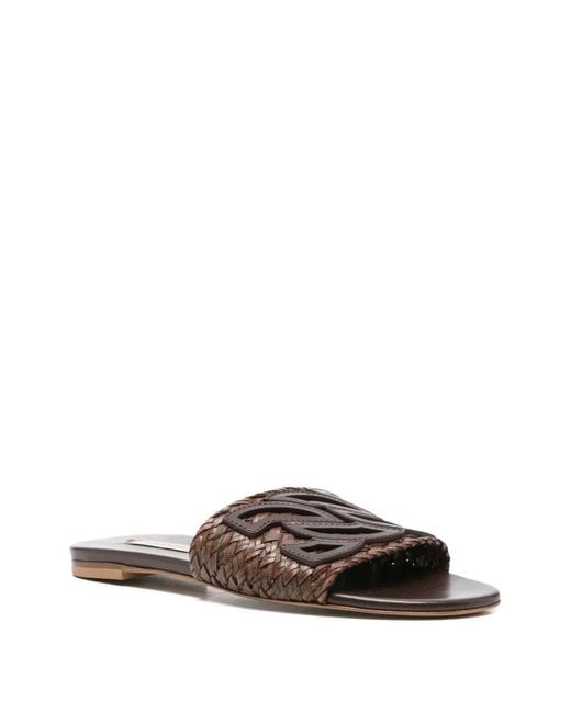 Casadei White Braided Sandals
