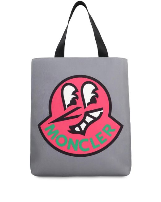 メンズ Moncler ロゴ トートバッグ Gray