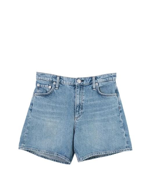Rag & Bone Blue High-Waisted Straight-Leg Jeans