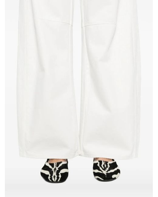 Soeur White Wide-Leg Jeans