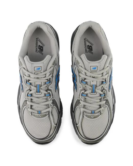 New Balance Gray 740 Mesh-Panel Sneakers