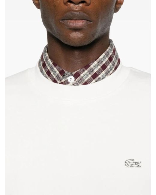 Sudadera Con Parche Del Logo Lacoste de color White