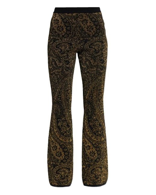 Etro Gray Paisley-Pattern Trousers