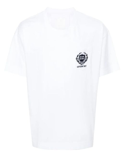 Givenchy White Crest T-Shirt for men
