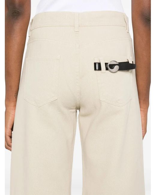 Jeans A Gamba Ampia di Coperni in White