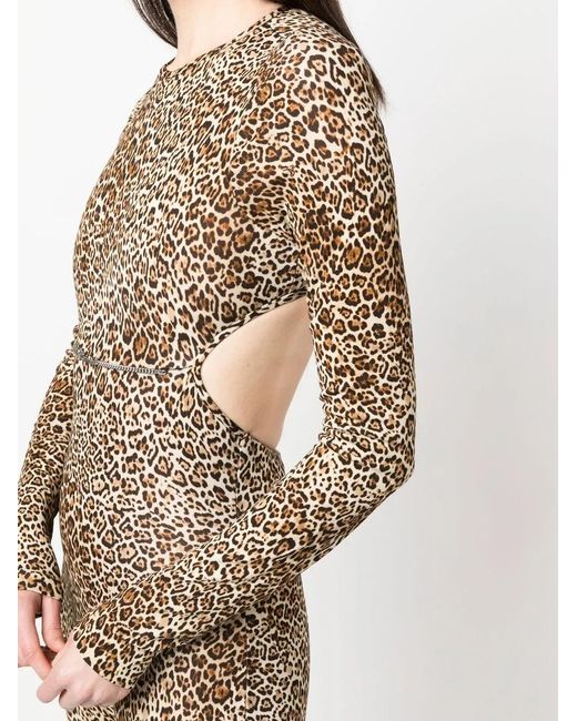 Body Con Estampado De Leopardo DSquared² de color Natural
