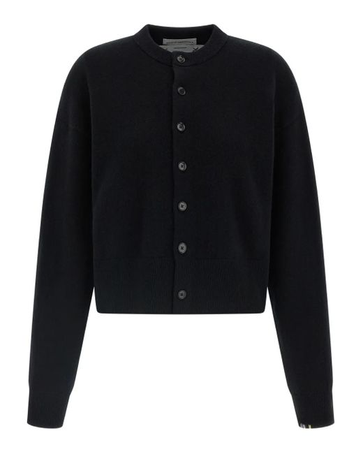 Extreme Cashmere ボタン カーディガン Black