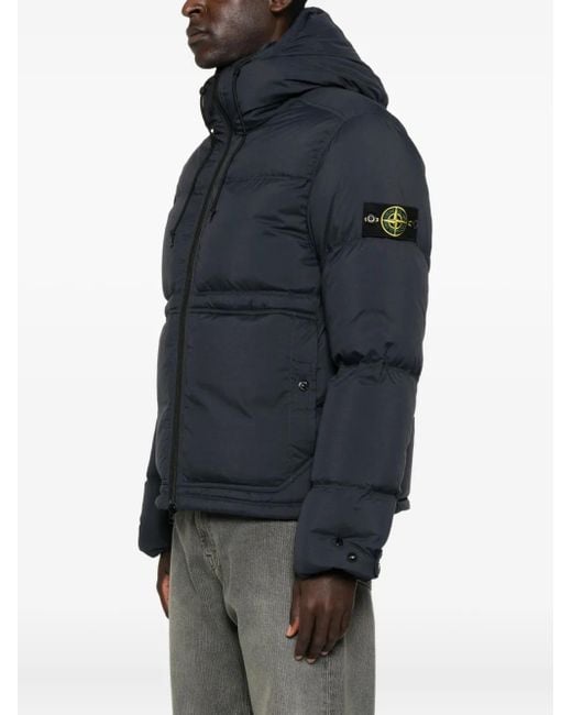 Stone Island Blue Down Jacket for men