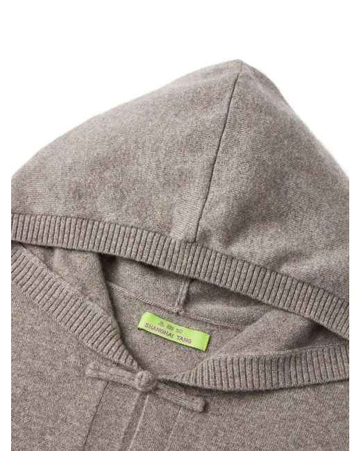 Shanghai Tang Gray Cashmere Cardigan