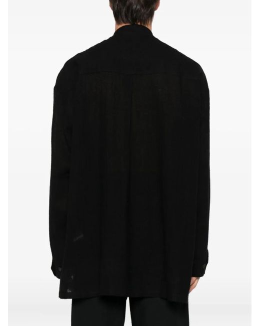 JOE CHIA Black Vare Wool Shirt for men
