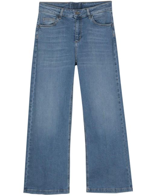 Liu Jo Blue Cropped Flared Jeans
