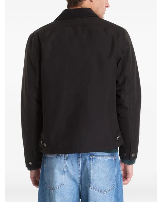 Samsøe & Samsøe Black Sarobin P Zip-Up Chest-Pocket Jacket for men