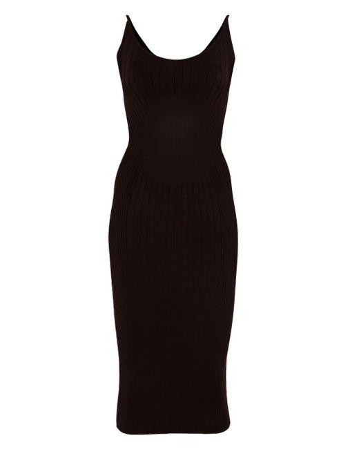 Mugler リブ ドレス Black