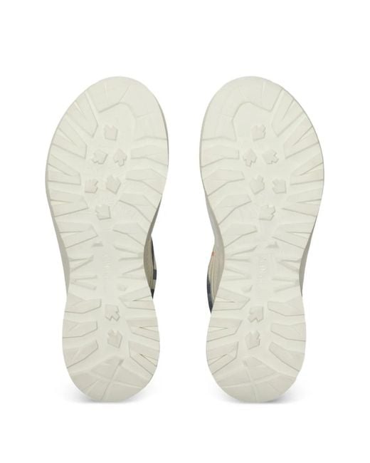 Burberry White Check And Mesh Discover Sneakers for men
