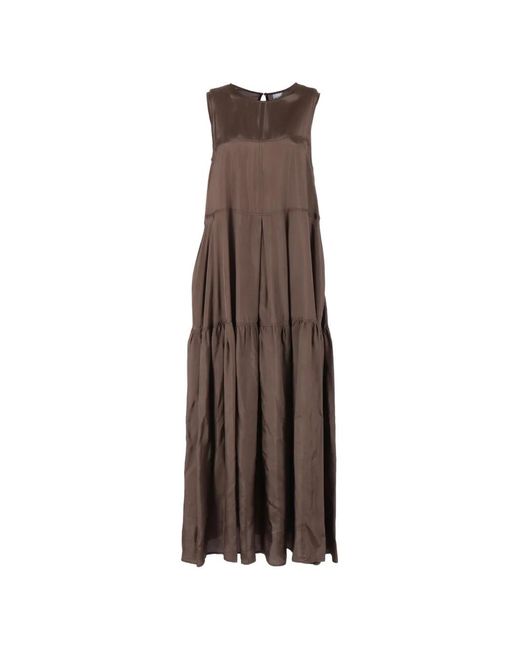 Aspesi Brown Gathered Dress