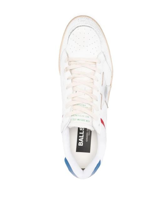 Golden Goose Deluxe Brand White Ball Star Leather Sneakers for men
